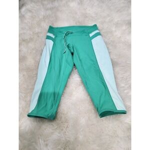 Lululemon Heat it Up Crop Capri Fitted Slim Legging Run Women Size? Green (946)